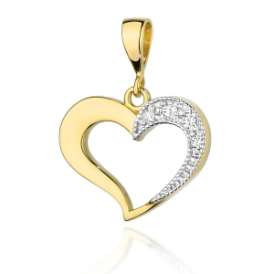Zawieszka serce z brylantami 0,06ct pr.585